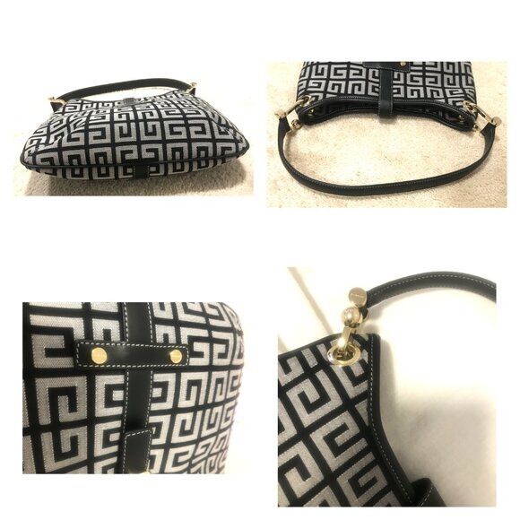 Authentic Givenchy Black & Grey Monogram Canvas and Leather Bag Mint Condition - Picture 10 of 11